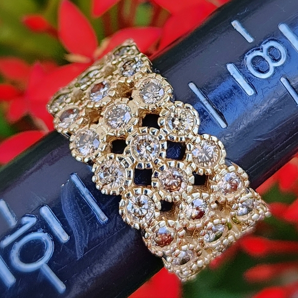 5.40ct Diamond 14k Eternity Three Row Size 9 - Picture 8 of 8